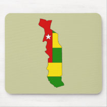 Togo flag map mousepads