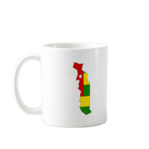 Togo flag map mug
