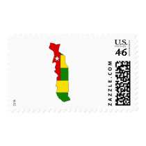 Togo flag map postage by FlagStore Togo flag map postage