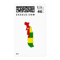 Togo flag map postage by FlagStore Togo flag map postage