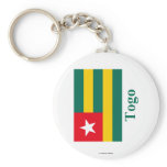 Togo Flag with Name Keychain
