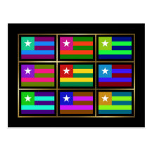 Togo Multihue Flags Postcard