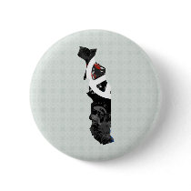 Togo Trendy Peace Sign with Togolese map Pinback Buttons