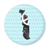 Togo Trendy Peace Sign with Togolese map Magnets