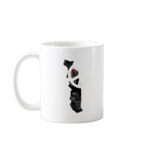 Togo Trendy Peace Sign with Togolese map Mugs
