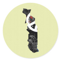 Togo Trendy Peace Sign with Togolese map Round Sticker