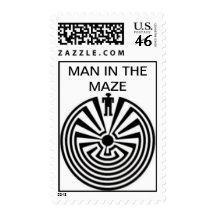 Tohono O'odhan Man in the Maze Postage Stamp
