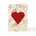 Toile Heart Valentine cards
