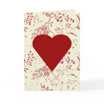 Toile Heart Valentine cards