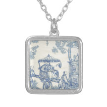 Toile in Blue & White Pendants