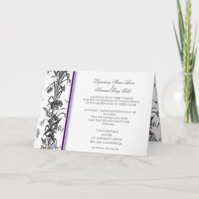 Toile wedding invitation or any occasions Bright red