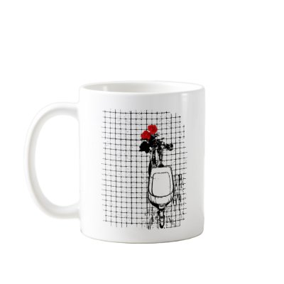 TOILET and ROSES Coffee Mugs by nassosvakalis
