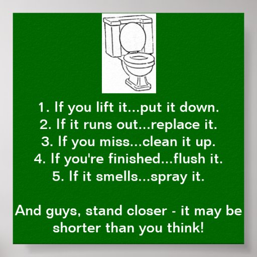 TOILET BATHROOM RULES POSTER | Zazzle TOILET BATHROOM RULES POSTER | Zazzle