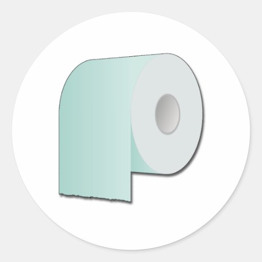 Toilet Paper Classic Round Sticker Zazzle