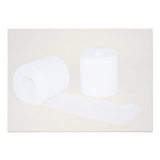 Toilet paper Photo Custom Invitations