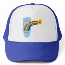 Toilet Rainbow Trucker Hats