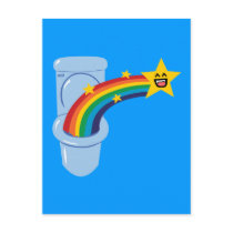 Toilet Rainbow Post Card