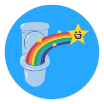 Toilet Rainbow stickers