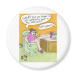 Toilet Seat Mayhen Refrigerator Magnet