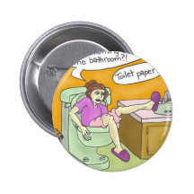 Toilet Seat Mayhen Pinback Button