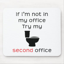 Toilet second office funny tee mouse pads
