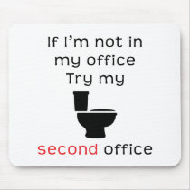 Toilet second office funny tee mouse pads