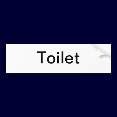 Toilet Sign bumper stickers