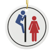 Toilet Spy funny Ornament for Christmas Tree ornament