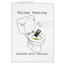 Toilet Texting Cards