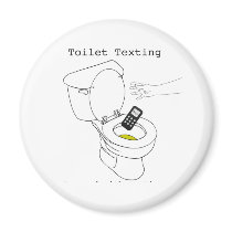 Toilet Texting Fridge Magnet