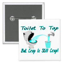 Toilet To Tap Pinback Button