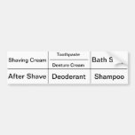 Toiletry Labels for Men Bumper Stickers