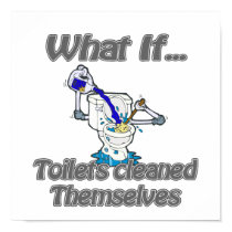 toilets cleaned themselves posters