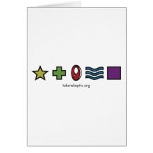 Token Skeptic Zener Logo Greeting Card