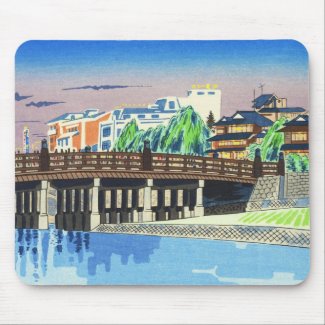 Tokuriki Tomikichiro Sanjo Bridge, Kyoto japanese Mousepad