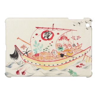 Tokuriki Tomikichiro Treasure Ship watercolor art iPad Mini Cases