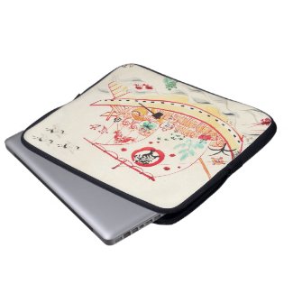 Tokuriki Tomikichiro Treasure Ship watercolor art Laptop Sleeve