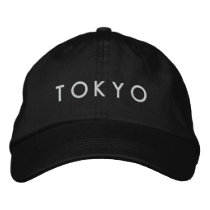 TOKYO embroidered hats by jennsdoodleworld TOKYO embroidered hats