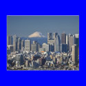 Tokyo, Shinjuku District Skyline, Mount Fuji, postcards