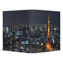 Tokyo Tower by Night 3 Ring Binder