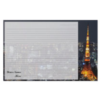 Tokyo Tower by Night Stationery Design