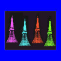 Tokyo Tower Collage postcards