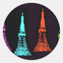 Tokyo Tower Collage Stickers