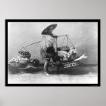 Tokyo Vegetable Seller 1898 Poster