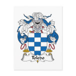 Toledo Family Crest Post Card