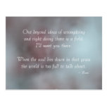 Tolerance Rumi Quote Post Card