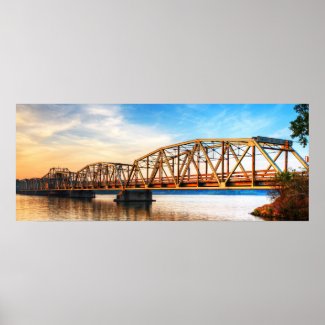 Toll Bridge Sunrise Panorama print