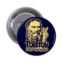 Tolstoy Is My Homeboy Button buttons