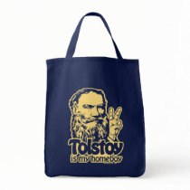 Tolstoy Is My Homeboy Tote bags