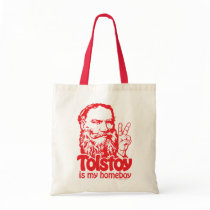 Tolstoy Is My Homeboy Tote bags